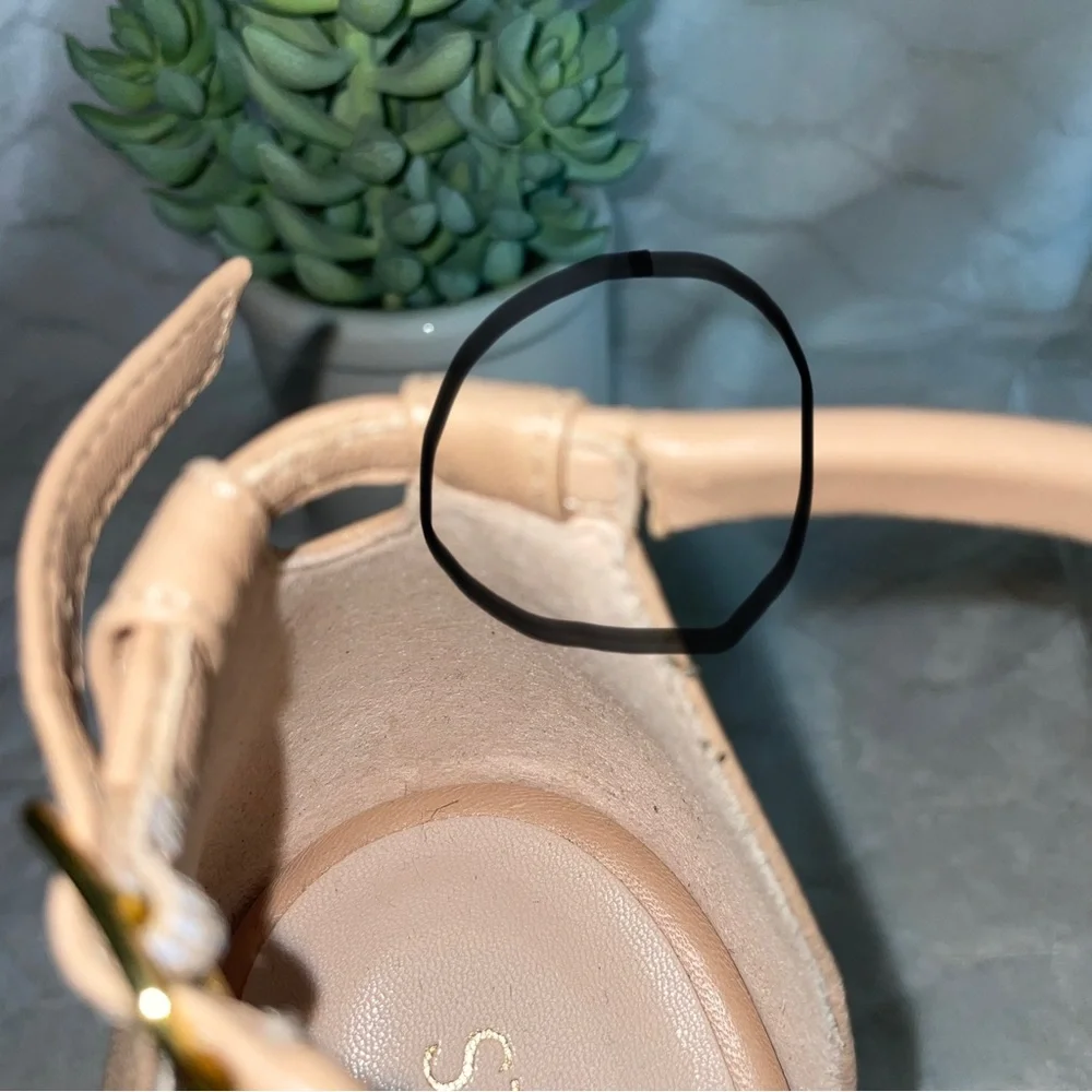 Stuart Weitzman Nude Tan Espadrille Wedge Sandals